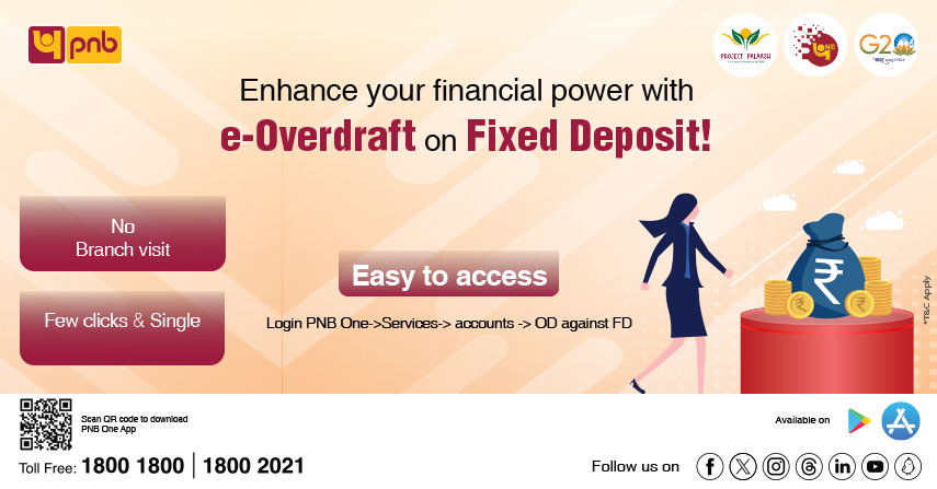 Latest Schemes e-Overdraff on fixed Deposit